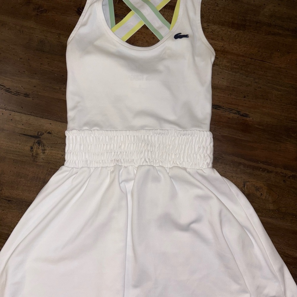 Lacoste White Sleeveless Dress